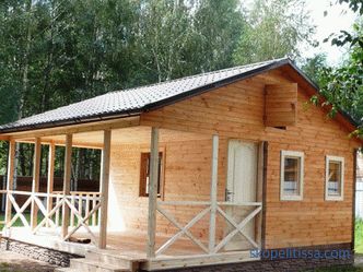 Letní dům s verandou, projekty zahradního domku s terasou, stavba na klíč v Moskvě