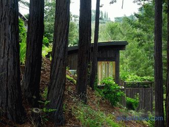 Dvě mini-chaty jako přístavba domu v Mill Valley, Kalifornie
