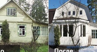 Restrukturalizace venkovského domu, úprava a rekonstrukce domu v zemi, cena oprav v Moskvě, foto