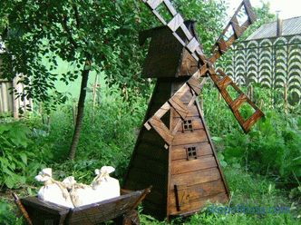 Dekorační mlýn na zahradu - výroba mlýna na zahradu (+ foto)