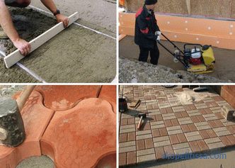 Pokládání dlažebních desek na dlažbu z betonu - technologie stavebních prací