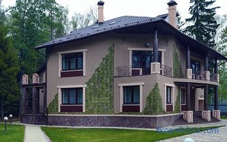 Design a styly fasády venkovského domu: příklady s fotografiemi