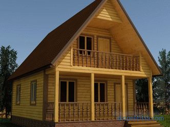 Projekty domů ze dřeva 6 o 9: možnosti, materiály, konstrukce